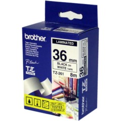 "Brother P-Touch TZ-261 Tape - Premium Quality Black on White Labeling Tape"